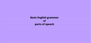 Basic English grammar rules to understand