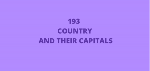 193 COUNTRY AND THEIR CAPITALS