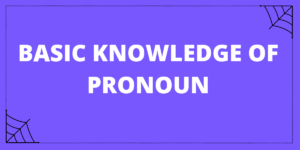 PRONOUN IN ENGLISH GRAMMAR & ITS TYPES