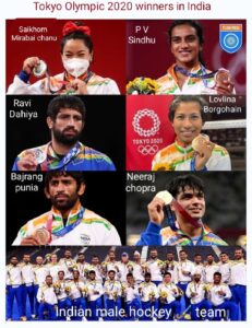   TOKYO OLYMPIC 2020 WINNERS IN INDIA