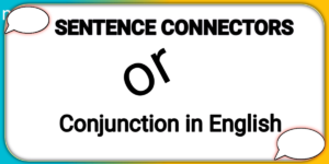 Sentence connectors in english